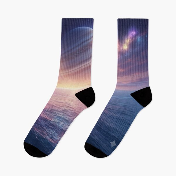 Item preview, Ocean and Ringed Planet under a Starry Sky designed and sold by Malisa345.
