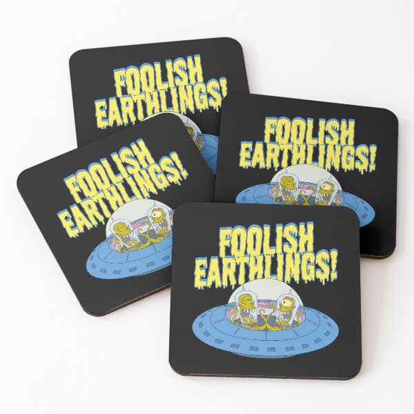 Item preview, Foolish Earthlings Funny Alien Spaceship Cartoon Parody designed and sold by Ekonolotie.