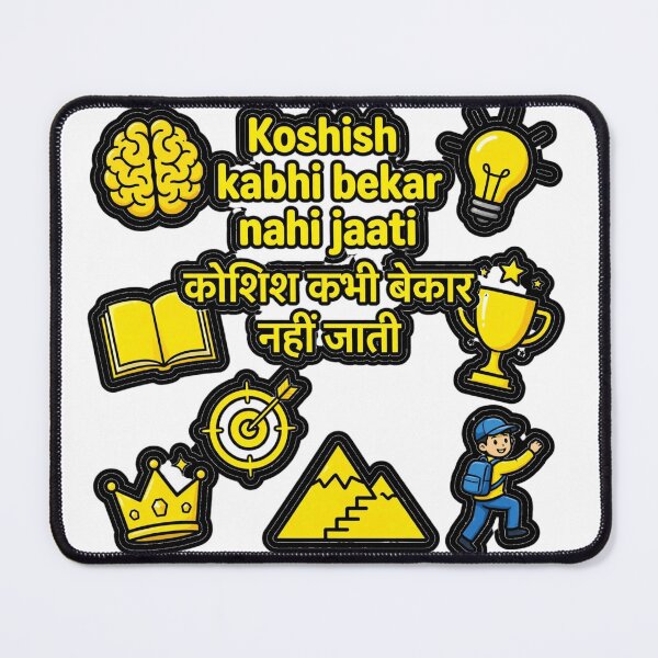 Item preview, Koshish Kabhi Bekar Nahi Jaati Hindi Motivational Quote designed and sold by prithvi chand.