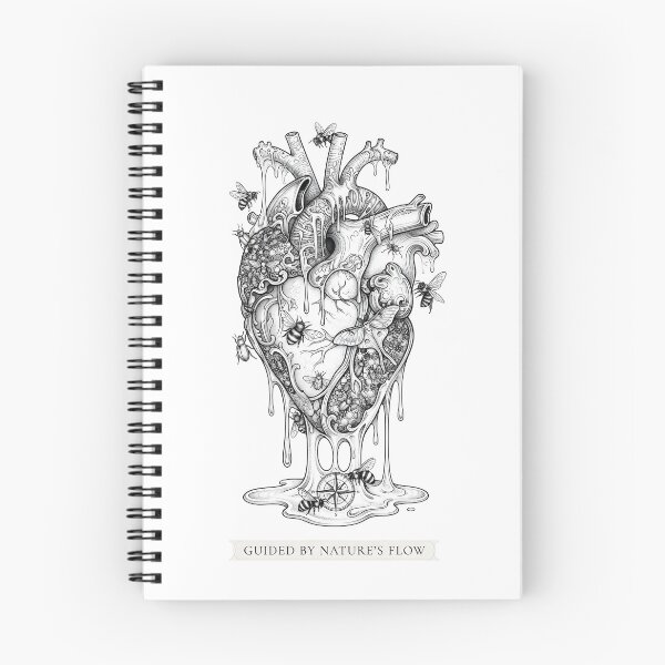 Item preview, Guided By Nature's Flow - Dark Botanical Anatomical Heart designed and sold by OH-MY-GOTH.