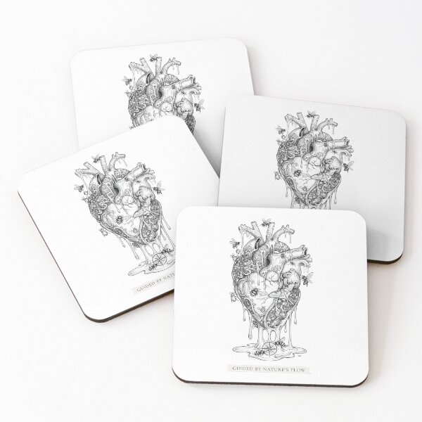 Item preview, Guided By Nature's Flow - Dark Botanical Anatomical Heart designed and sold by OH-MY-GOTH.