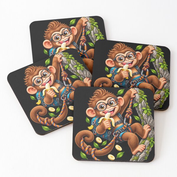 Item preview, Funny Monkey Climbing With Banana designed and sold by JKDJ.