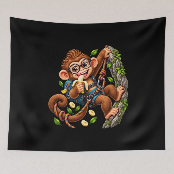 Item preview, Funny Monkey Climbing With Banana designed and sold by JKDJ.