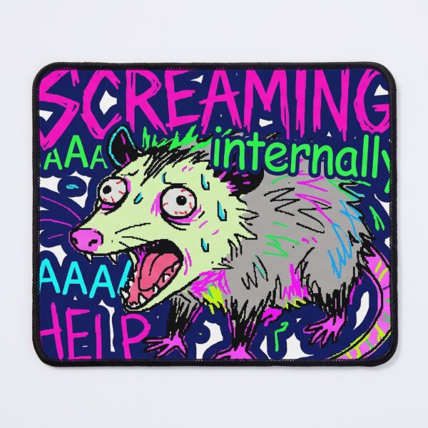Item preview, Screaming Internally Funny Chaotic Possum Meme designed and sold by PANCOSS.