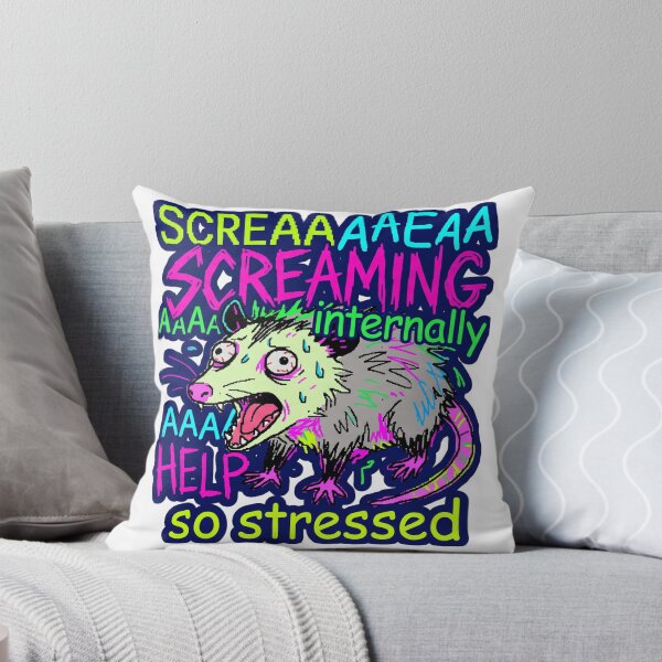 Item preview, Screaming Internally Funny Chaotic Possum Meme designed and sold by PANCOSS.