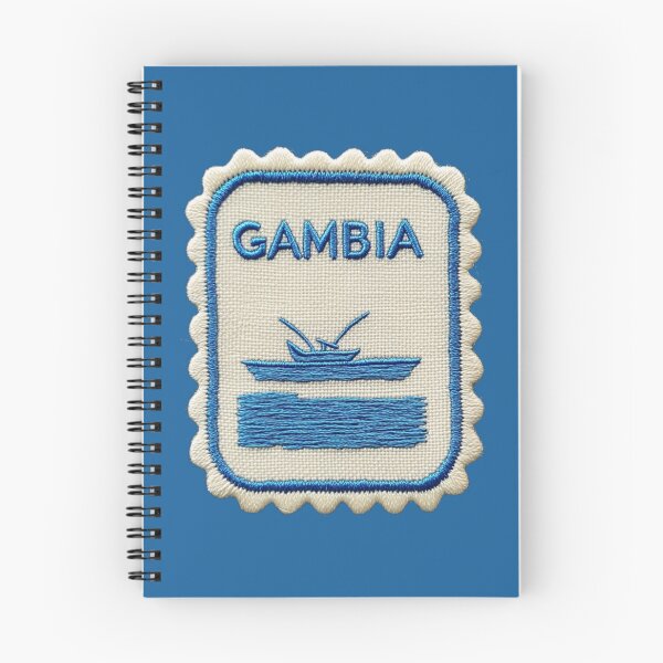 Item preview, Gambia Travel Patch Fishing Boat Embroidered Stamp designed and sold by tiigerdad.