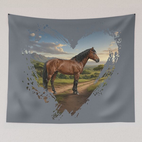 Item preview, An Abyssinian horse, Ethiopia, and a heart designed and sold by Cheval-de-coeur.