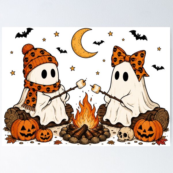 Item preview, Camping ghosts designed and sold by JonysCreativeDesigns.