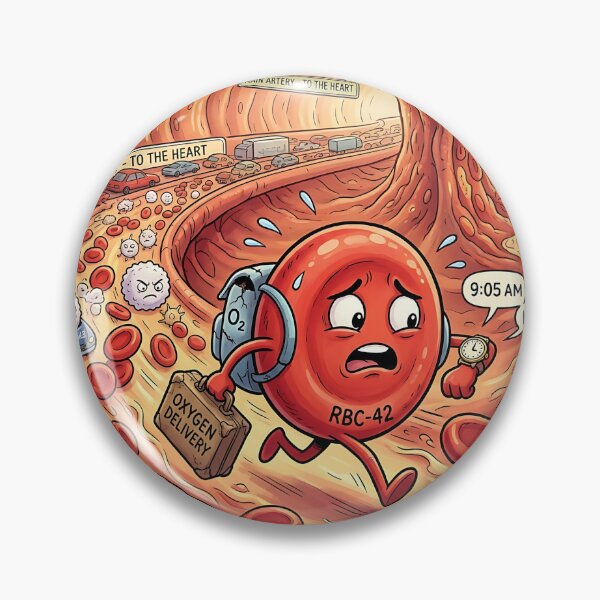 Item preview, Late Red Blood Cell Arterial Highway Commute Humor designed and sold by Michaelragheb.