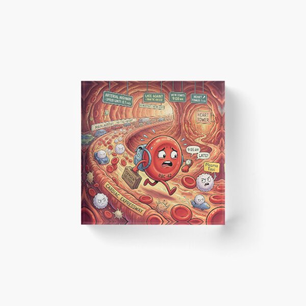 Item preview, Late Red Blood Cell Arterial Highway Commute Humor designed and sold by Michaelragheb.