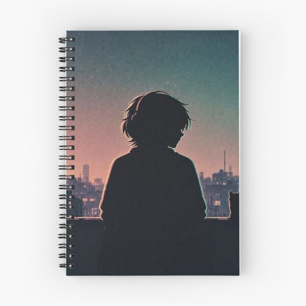 Item preview, Anime Boy Aesthetic City Sunset Silhouette designed and sold by everyone cloth house.
