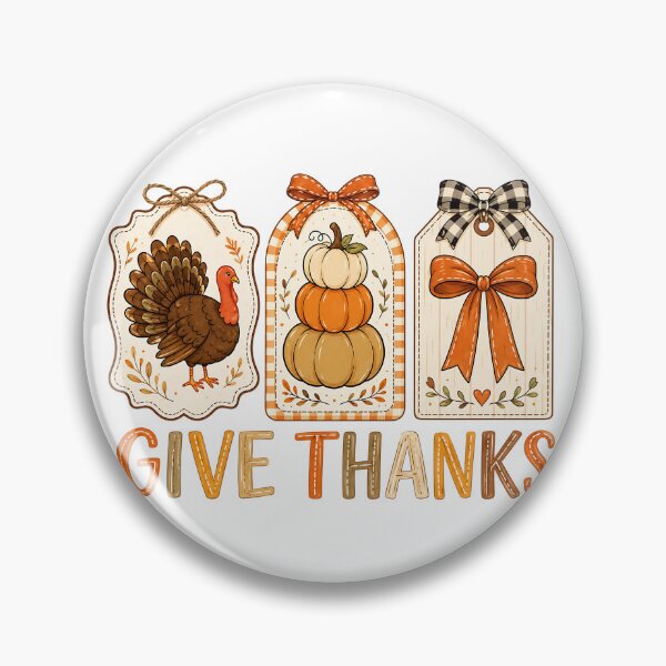 Item preview, Give Thanks Thanksgiving, Cute Turkey Pumpkin Fall, Autumn Harvest, Rustic Thanksgiving designed and sold by LandFinStudio.