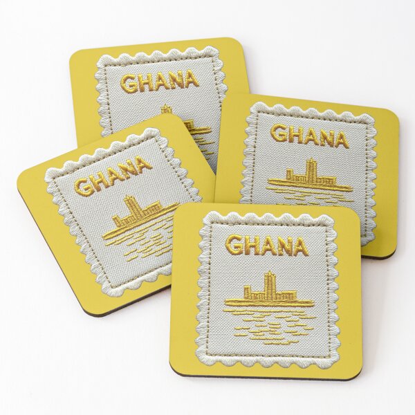 Item preview, Ghana Travel Patch Accra Skyline Embroidered Stamp designed and sold by tiigerdad.