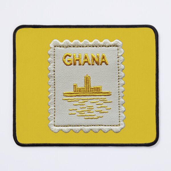 Item preview, Ghana Travel Patch Accra Skyline Embroidered Stamp designed and sold by tiigerdad.