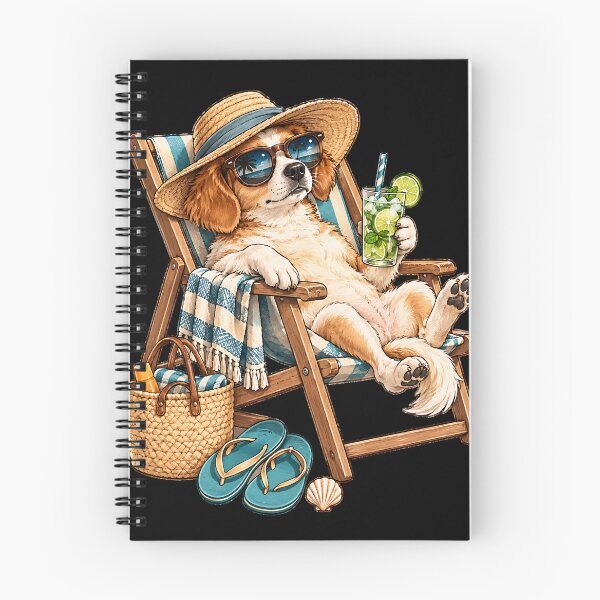 Item preview, Chill Vacation Dog on Beach Chair designed and sold by LinaDesign Store.