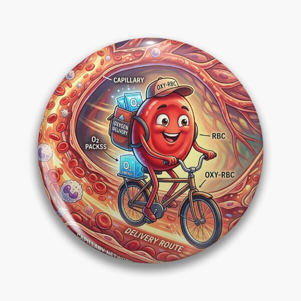 Item preview, Red Blood Cell Bicycle Oxygen Delivery Infographic designed and sold by Michaelragheb.