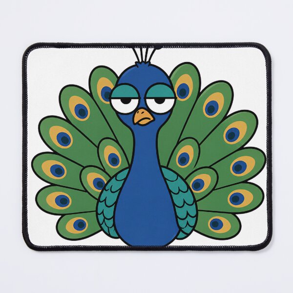 Item preview, Grumpy Peacock Resting Bitch Face Cartoon designed and sold by Bitchy Little Things.