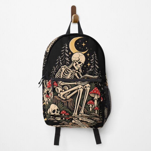 Item preview, Reading Skeleton In The Mushroom Forest Dark Academia designed and sold by BellabdO.