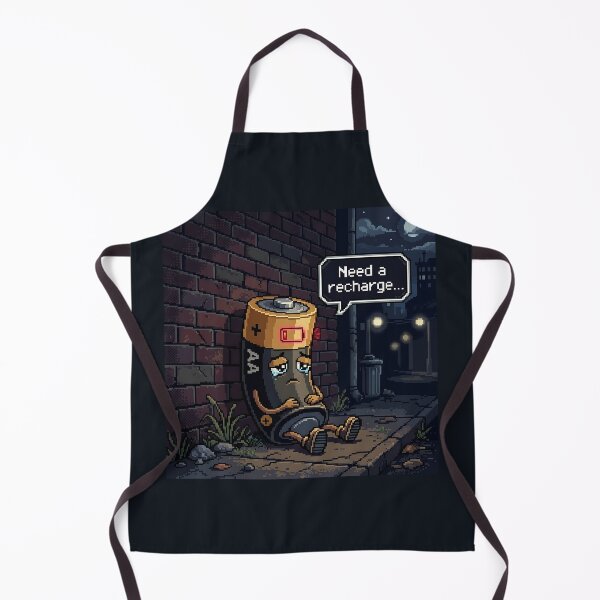 Item preview, Low Battery Pixel Art Sad AA Recharge Alley designed and sold by Michaelragheb.