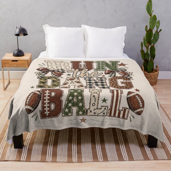 Item preview, Run the Dang Ball, Funny Football Mom Leopard, Retro Game Day, Touchdown Football Season, Cute Sports Mom Gift designed and sold by Cchotlan.