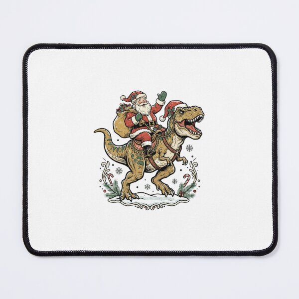 Item preview, Vintage Santa Riding T-Rex Dinosaur Christmas designed and sold by SOUFIANE1991.
