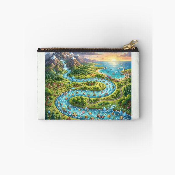 Item preview, River Journey Mountains To Sea Hydrology Ecosystem Poster designed and sold by Michaelragheb.
