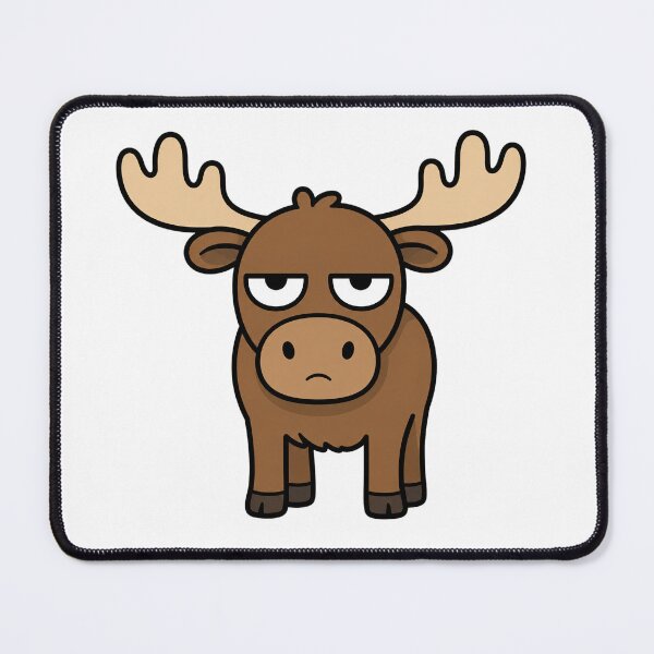 Item preview, Grumpy Moose Resting Bitch Face Cartoon designed and sold by Bitchy Little Things.