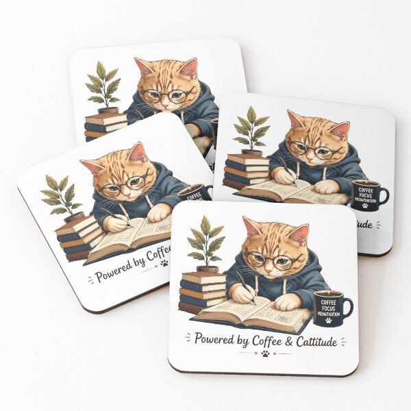 Item preview, Powered by Coffee & Cattitude?☕ designed and sold by Mellow paws Designs.