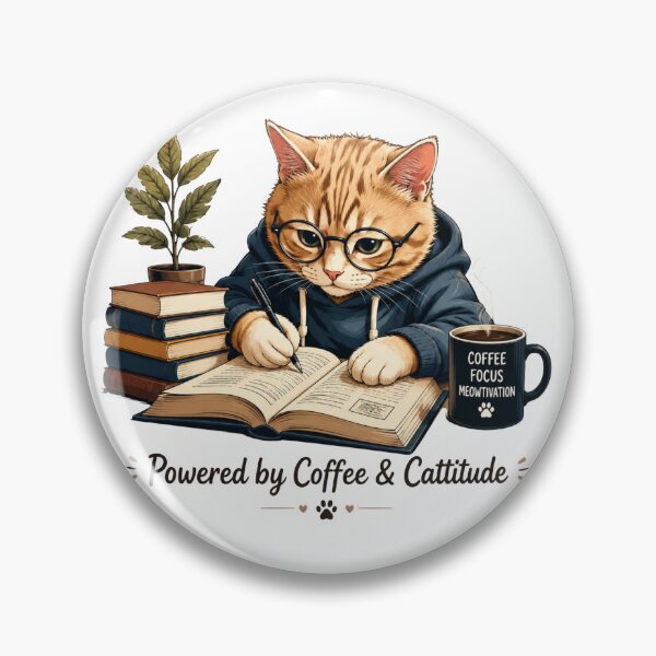 Item preview, Powered by Coffee & Cattitude?☕ designed and sold by Mellow paws Designs.