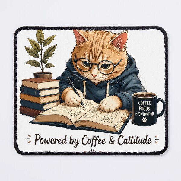 Item preview, Powered by Coffee & Cattitude?☕ designed and sold by Mellow paws Designs.