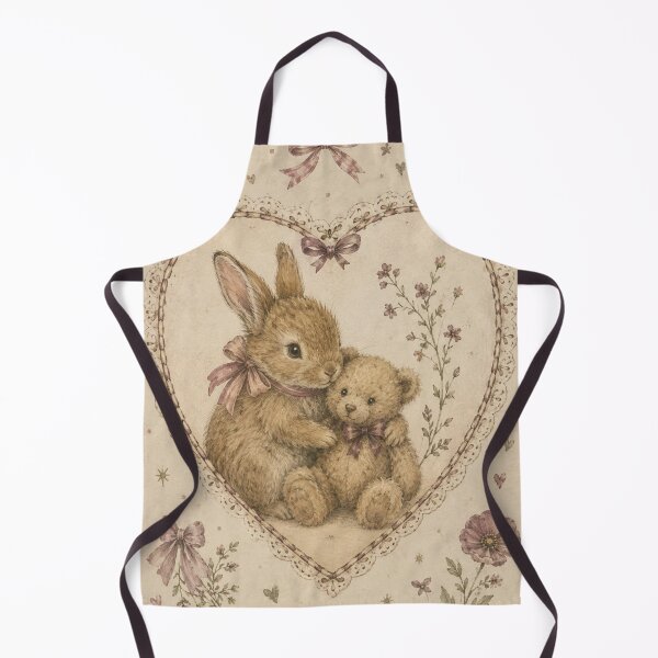 Item preview, Vintage Bunny and Teddy Bear Cottagecore Love designed and sold by Luxnox.