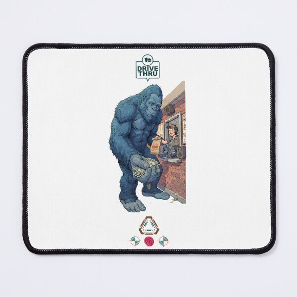 Item preview, Blue Bigfoot at the Drive-Thru Fast Food Order designed and sold by Whimsy Trail Co.