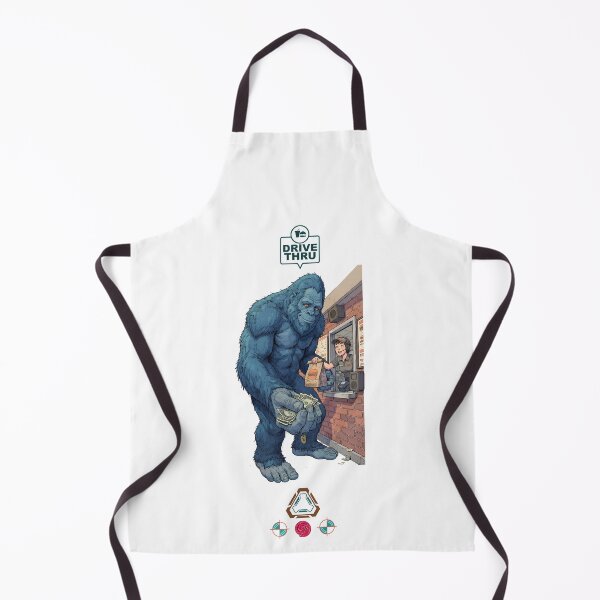 Item preview, Blue Bigfoot at the Drive-Thru Fast Food Order designed and sold by Whimsy Trail Co.