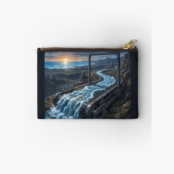 Item preview, Industrial River Treadmill Surreal Coastal Waterfall Art  designed and sold by Michaelragheb.