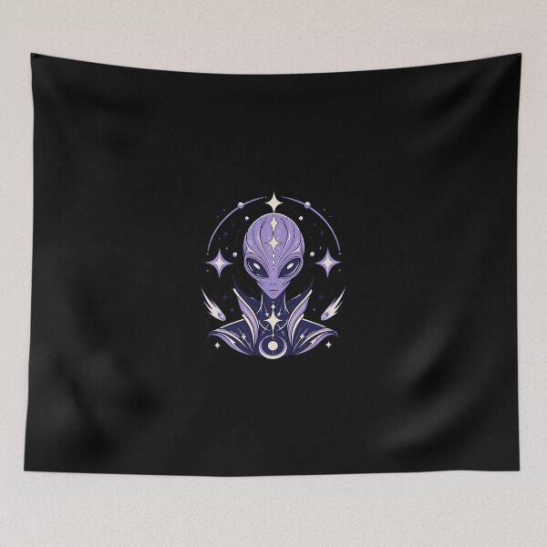Item preview, Mystic Cosmic Alien Vector Illustration Design designed and sold by Fun2Fentastic.