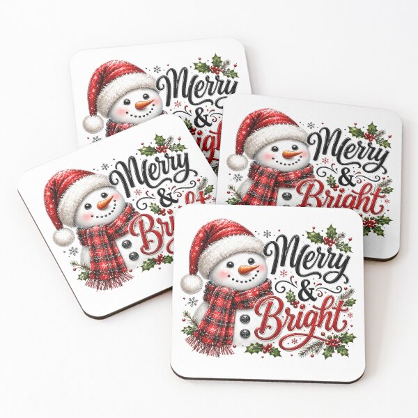 Item preview, Merry And Bright Cute Snowman Plaid Scarf designed and sold by DYAFLK.