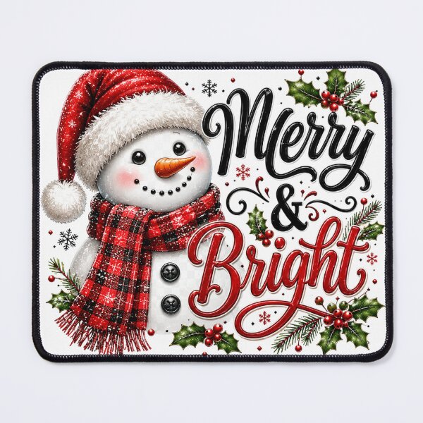 Item preview, Merry And Bright Cute Snowman Plaid Scarf designed and sold by DYAFLK.