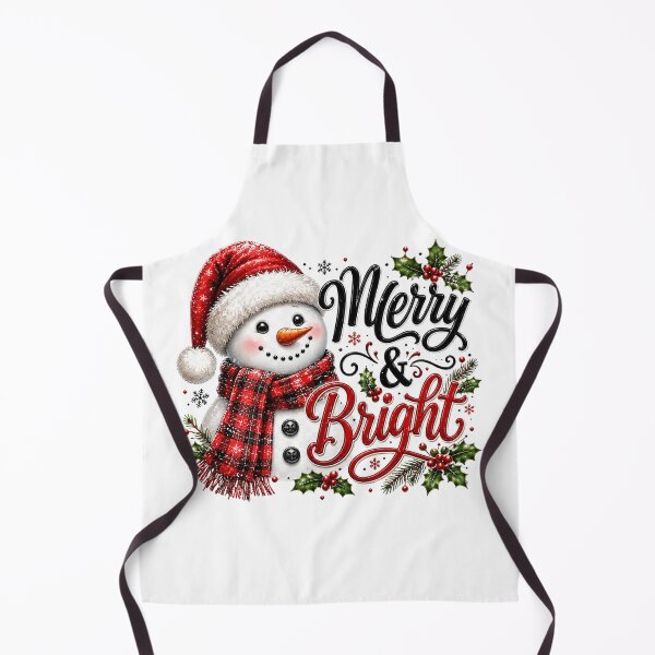 Item preview, Merry And Bright Cute Snowman Plaid Scarf designed and sold by DYAFLK.