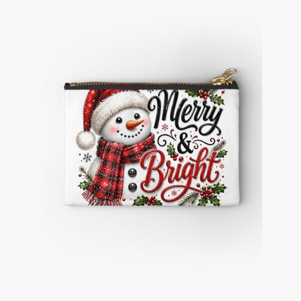 Item preview, Merry And Bright Cute Snowman Plaid Scarf designed and sold by DYAFLK.