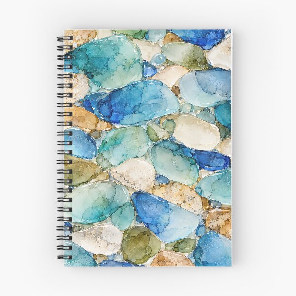 Item preview, Greek Isles Sea Glass – Aegean Coast Ink Abstract designed and sold by newnomads-art.