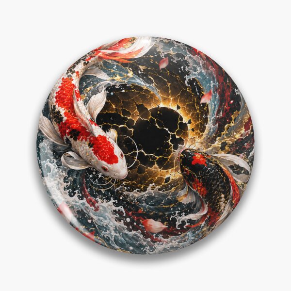 Item preview,  Japanese Yin Yang Koi Fish Art designed and sold by Odinsshop.
