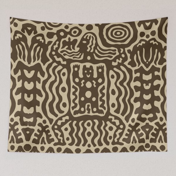 Item preview, Ancient Guardian Spirit Petroglyph Art designed and sold by RamyGallery.