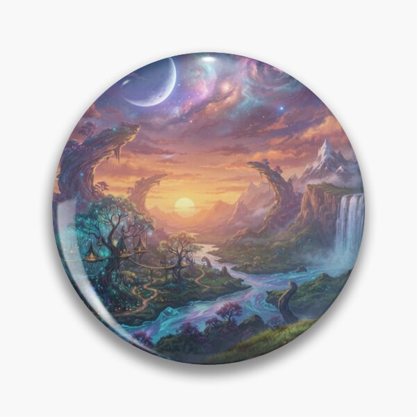Item preview, Fantastic Landscape - Magic Valley and Mountains designed and sold by Malisa345.