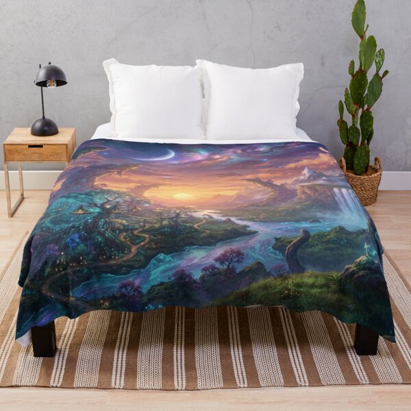 Item preview, Fantastic Landscape - Magic Valley and Mountains designed and sold by Malisa345.