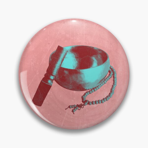 Item preview, Blue Tibetan Singing Bowl with Mallet and Mala Beads designed and sold by Ghoul Enterprises.