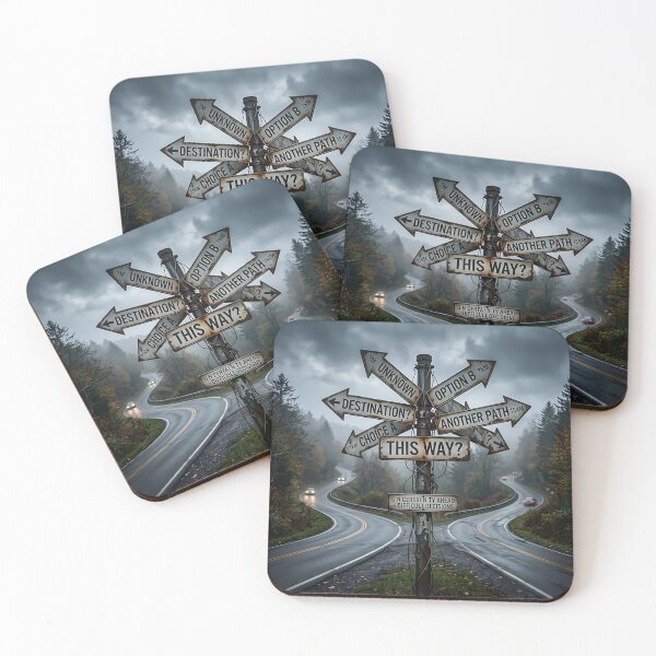 Item preview, Confusing Crossroads Road Sign Overthinking Life Decisions Art designed and sold by Michaelragheb.