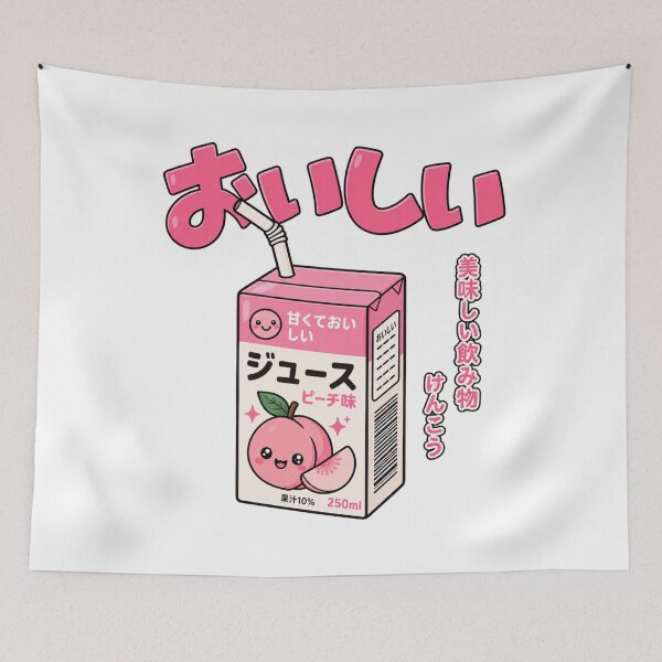 Item preview, Kawaii Japanese Peach Juice Carton designed and sold by ichiyori.