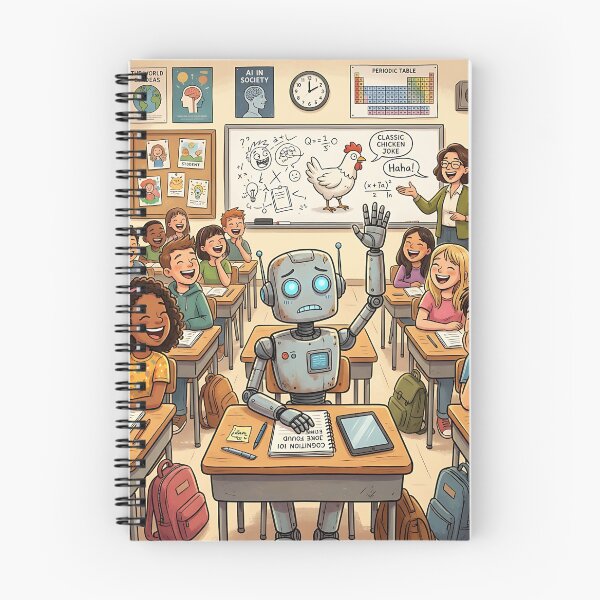 Item preview, Robot Student Confused By Classroom Chicken Joke Humor designed and sold by Michaelragheb.