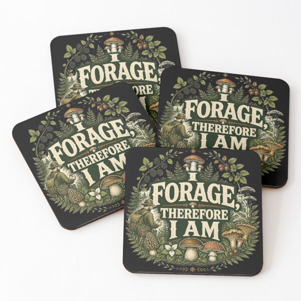 Item preview, I Forage, Therefore I Am – Vintage Foraging & Mushroom Hunter Design designed and sold by RIFI YOUR.