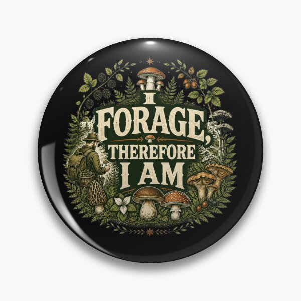 Item preview, I Forage, Therefore I Am – Vintage Foraging & Mushroom Hunter Design designed and sold by RIFI YOUR.